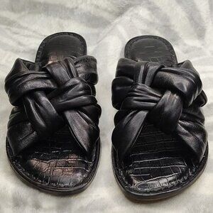 SAM EDELMAN CUSHION BOW ALLIGATOR🐊 PRINT VERY CUTE CUSTOM DYED WOMEN'S SIZE 7.0
